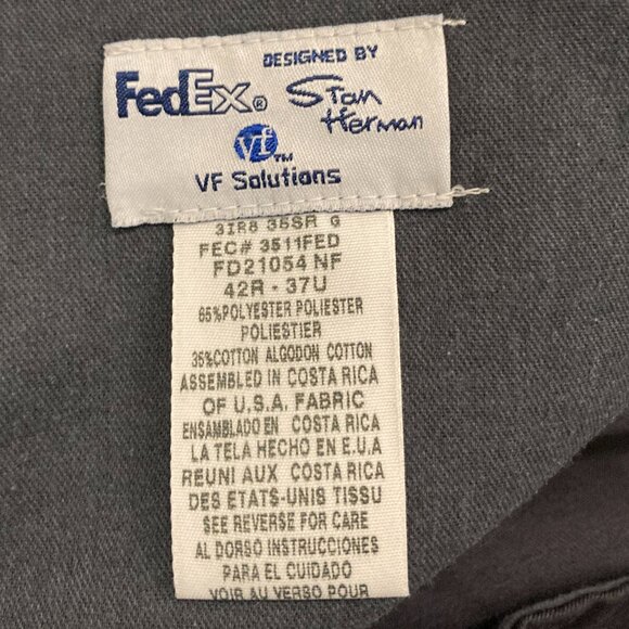 FedEx Pants New Size 42R 37U VF Solutions By Stan Herman - Picture 7 of 8